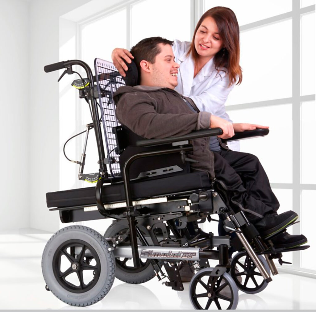 fauteuil simulateur de position pour handicapé